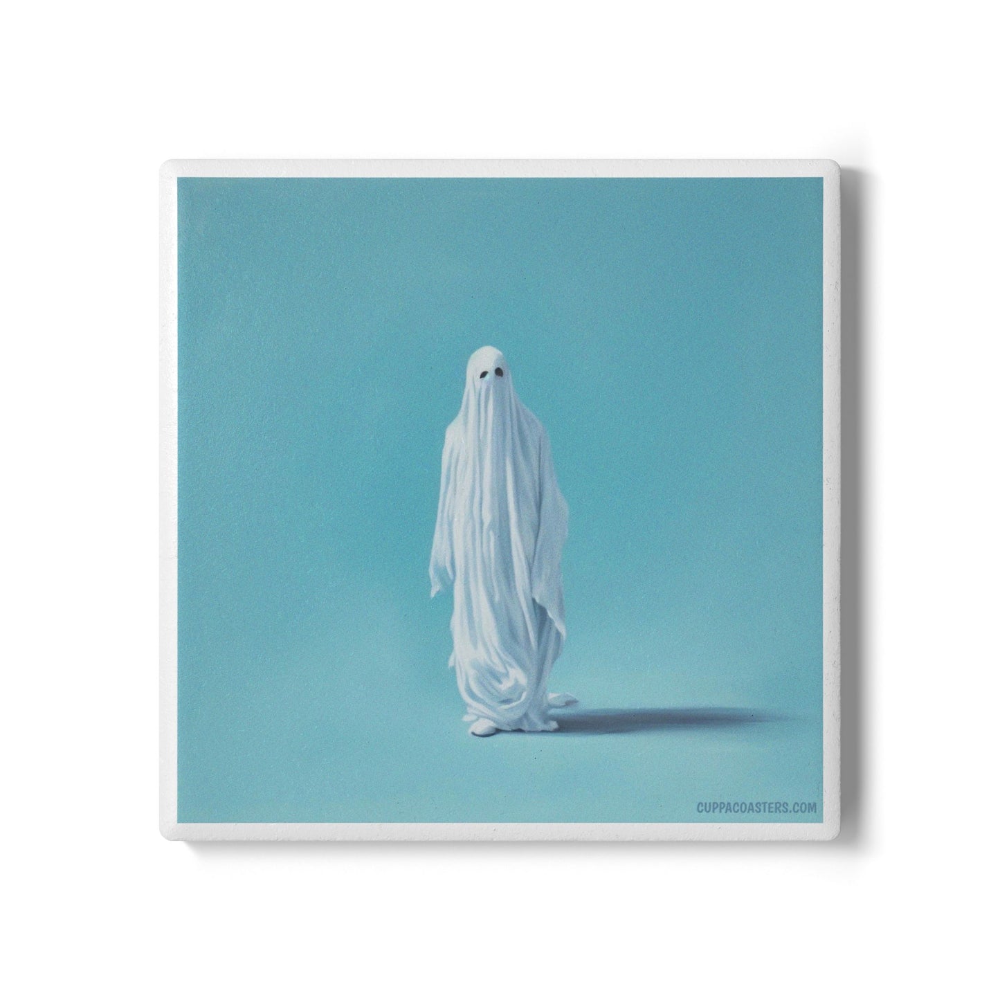 Ghosted Ceramic Coaster β Boo-tifully Chill π»π΅