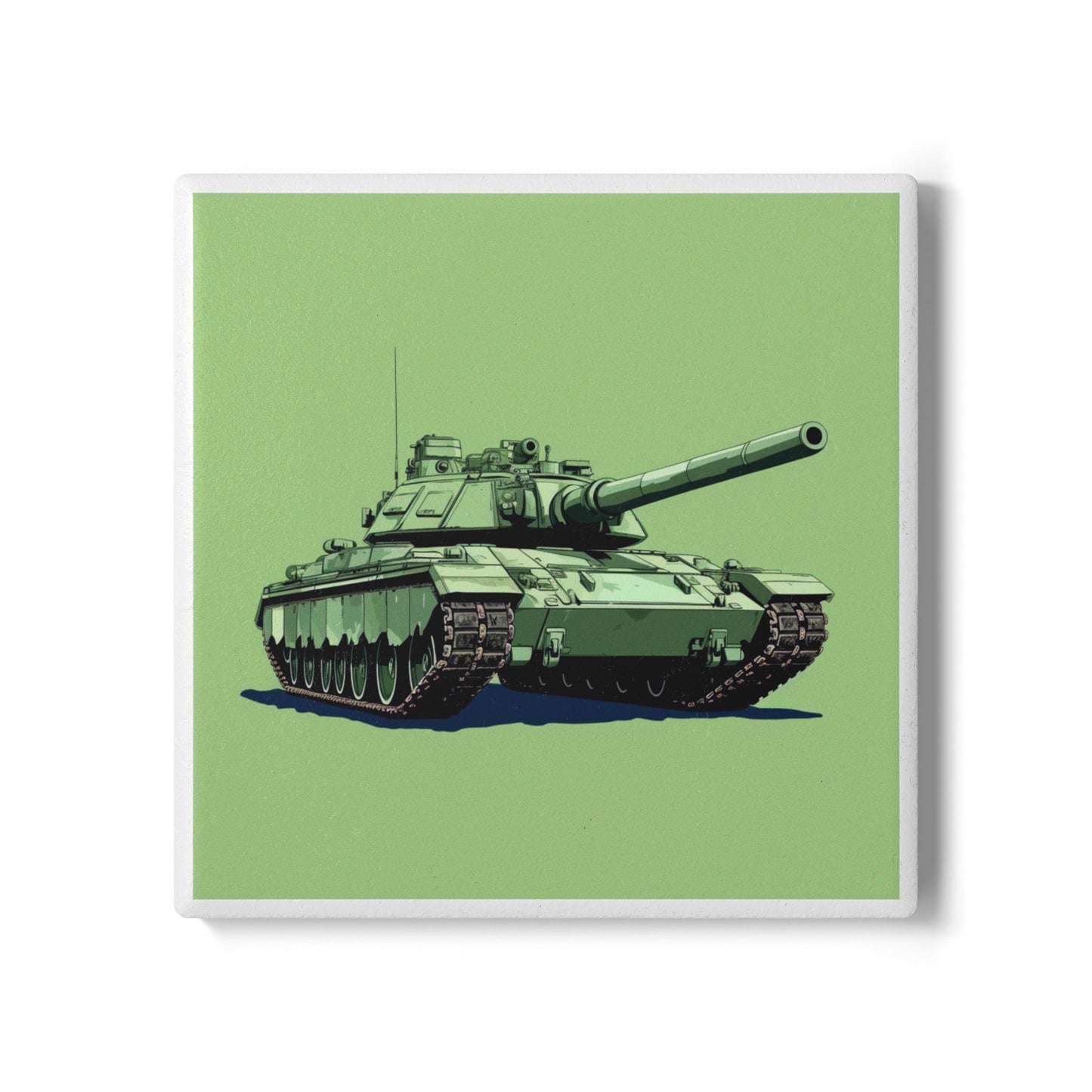 Vintage Tank Ceramic Coaster – Military History Gift