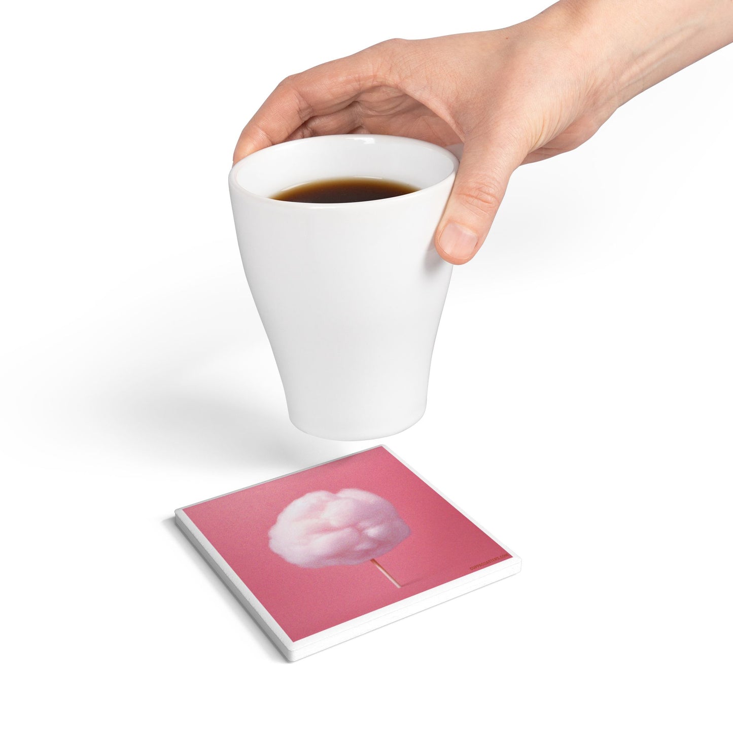 Candy Floss Ceramic Coaster β Sweeten Your Sip ππ