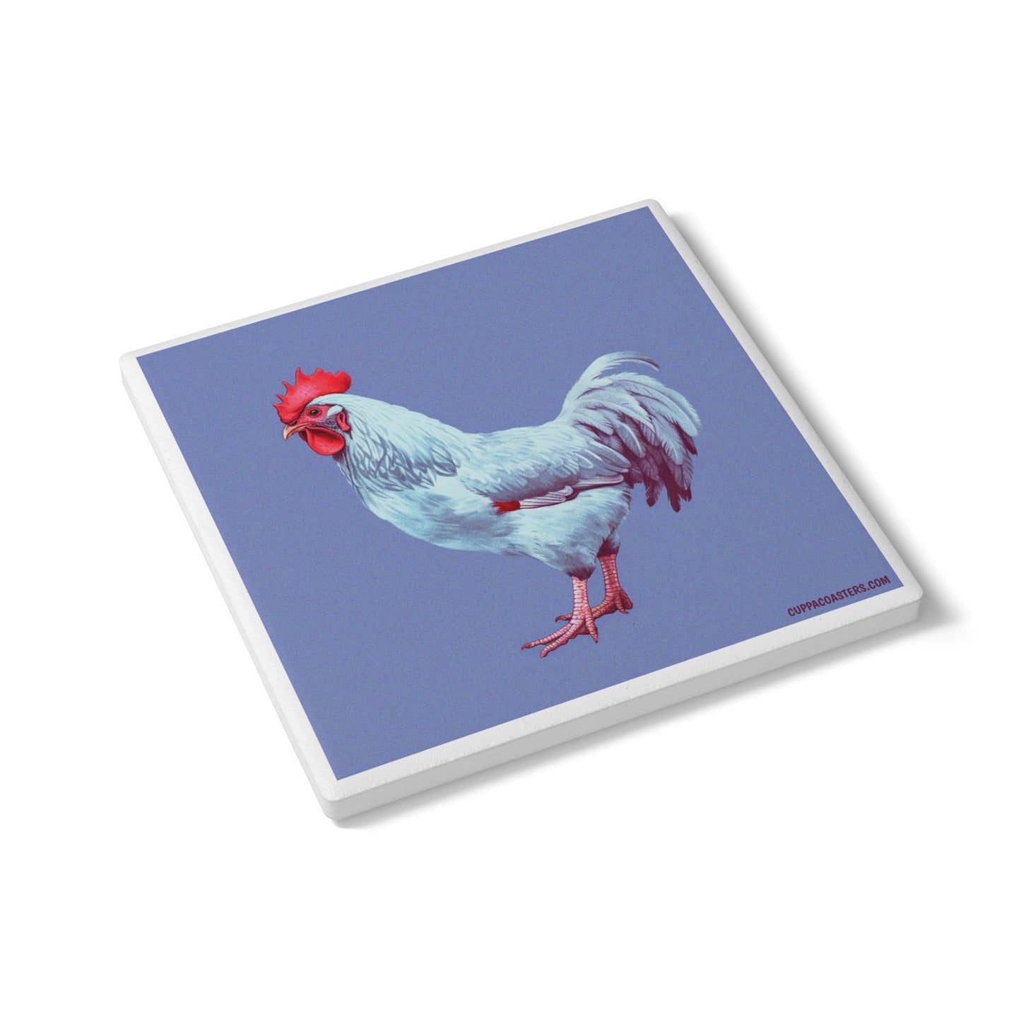 Rooster Rise Ceramic Coaster β Wake Up Your Tabletop πβ