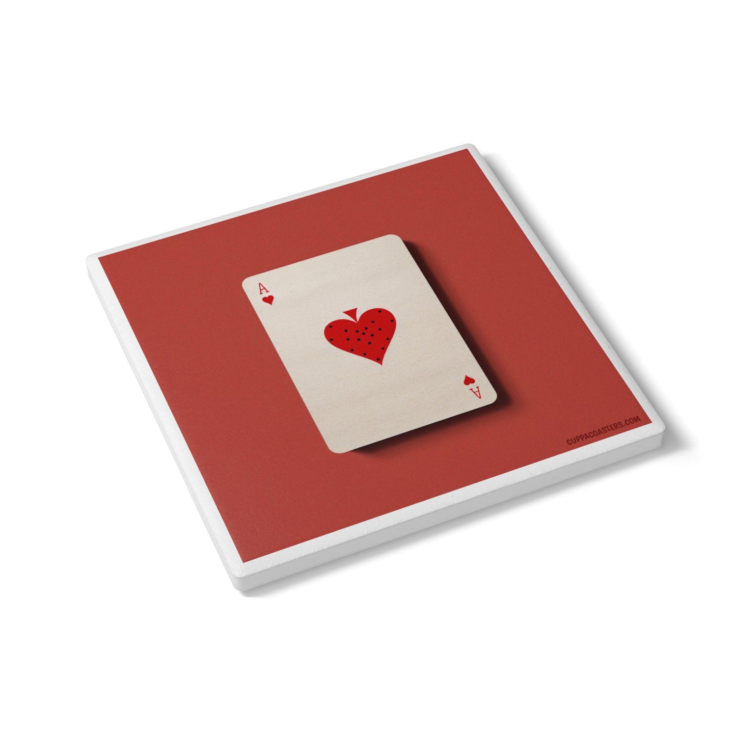 Ace of Hearts Ceramic Coaster – Lucky Draw Edition ♥️