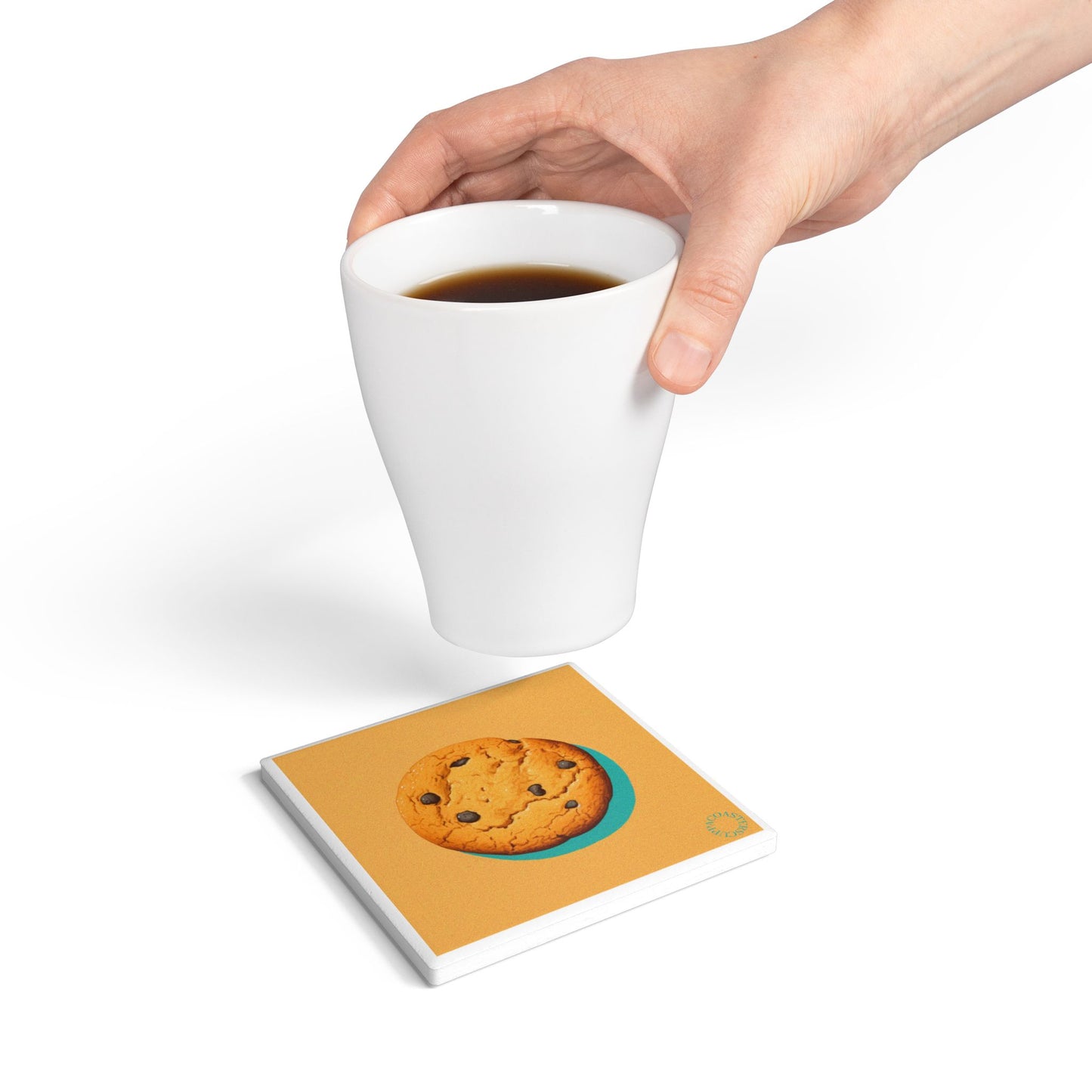 🍪 Cookie Ceramic Coaster – Baked Bliss