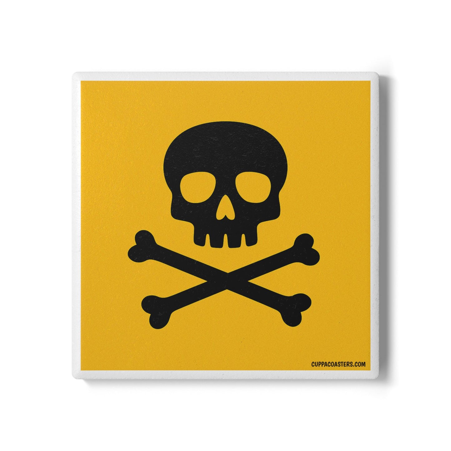 Skull & Crossbones Ceramic Coaster – Bold Statement Sips ☠️🍷