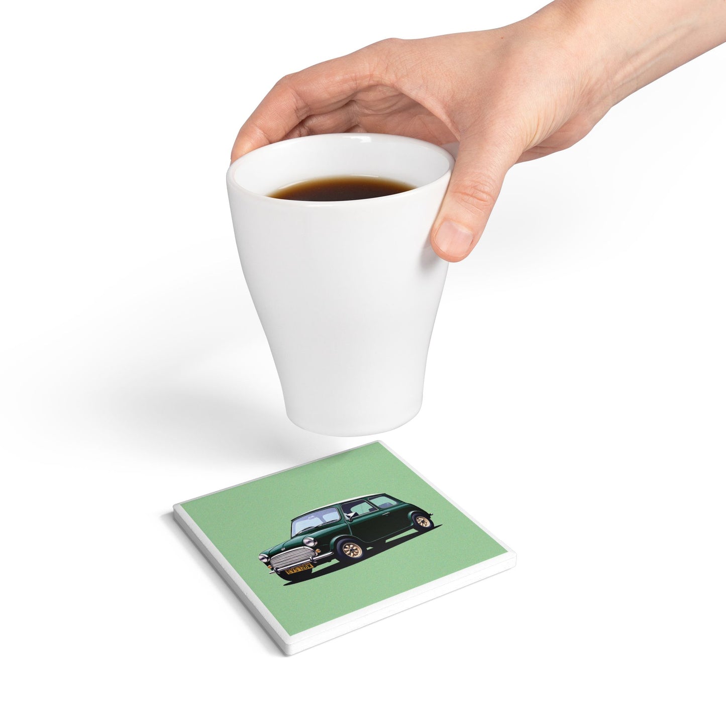 Mini Car Ceramic Coaster β Retro Auto Gift