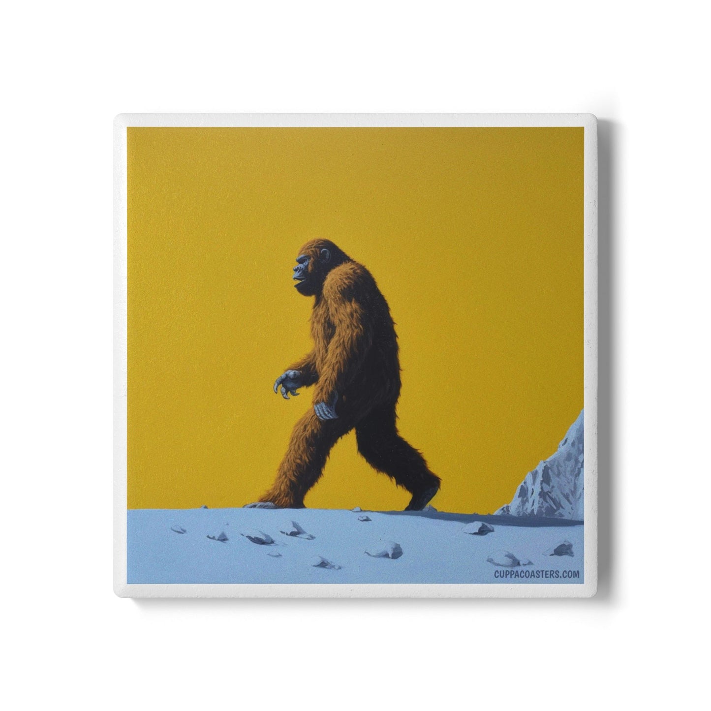 Not Yeti Ceramic Coaster β Cryptid Chic Edition πΎβ