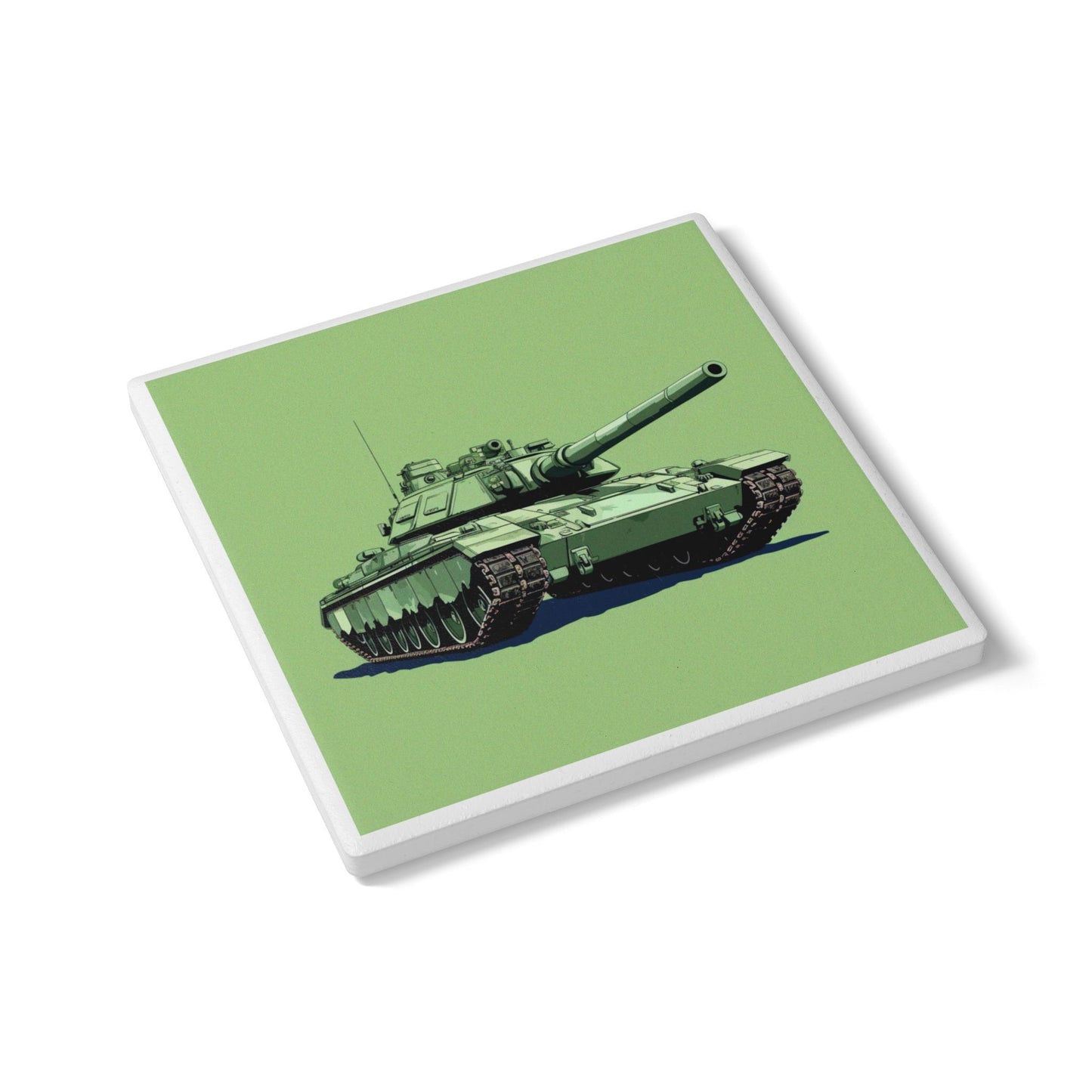 Vintage Tank Ceramic Coaster – Military History Gift