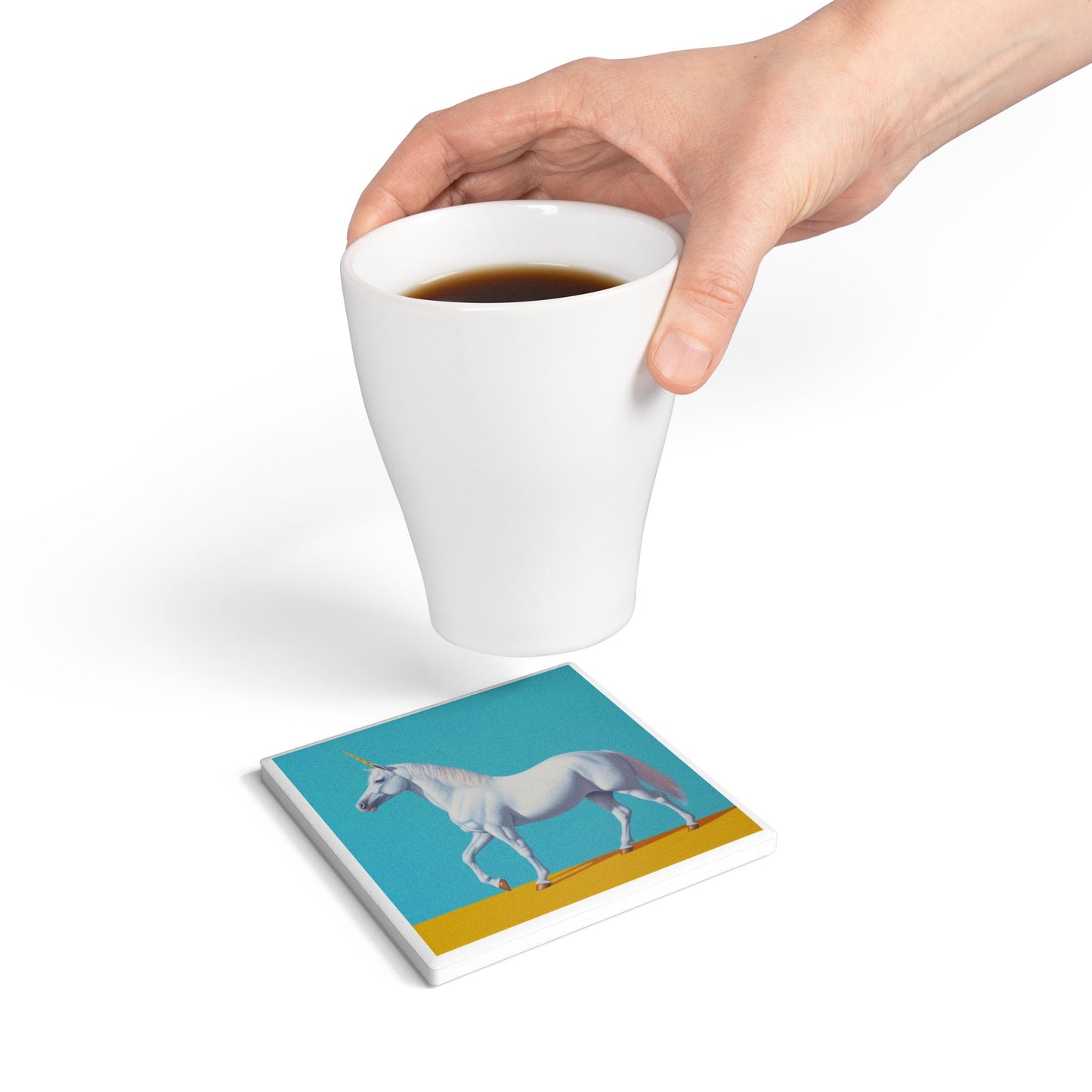 Unicorn Dreams Ceramic Drinks Coaster β Magical Sips Start Here π¦β¨