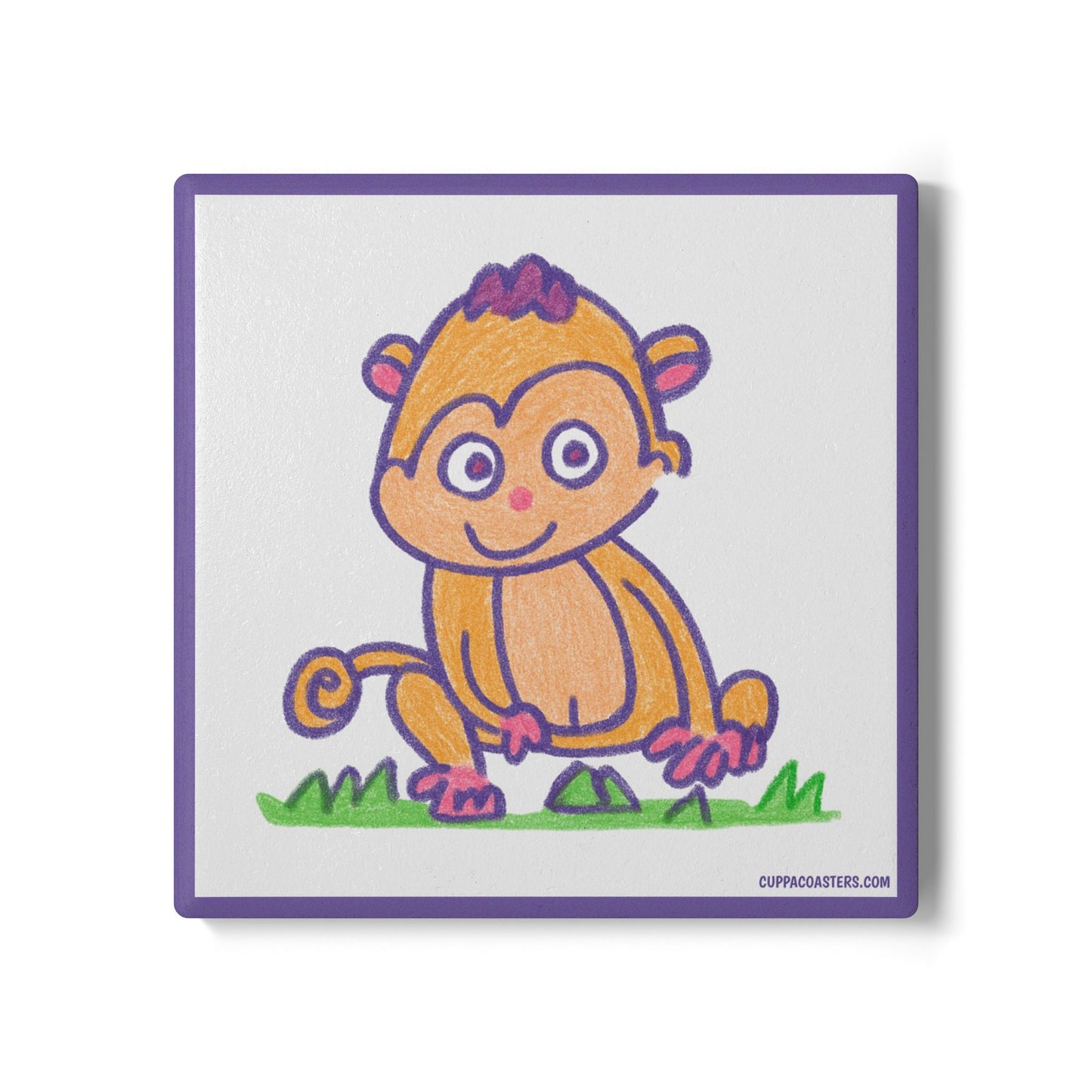 Monkey Business Ceramic Coaster β Cheeky Sips Edition π΅β