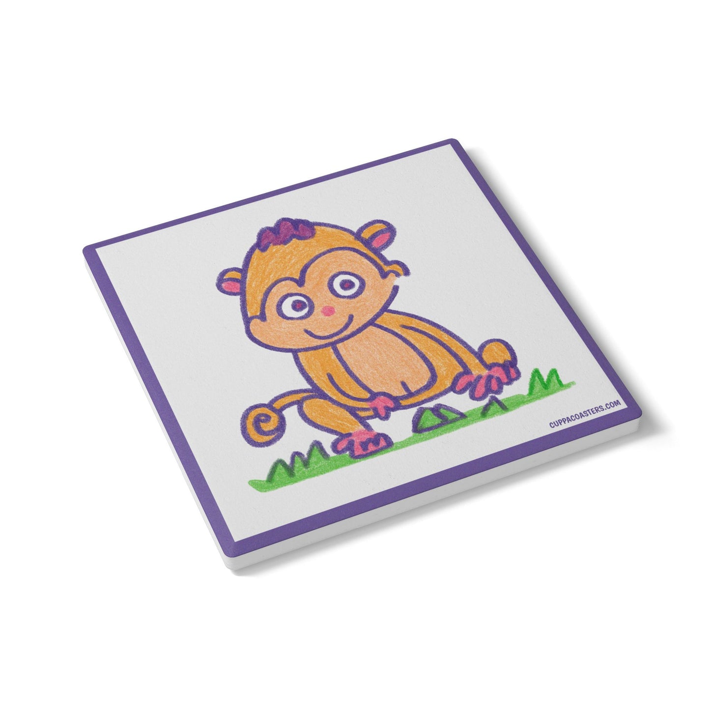Monkey Business Ceramic Coaster β Cheeky Sips Edition π΅β