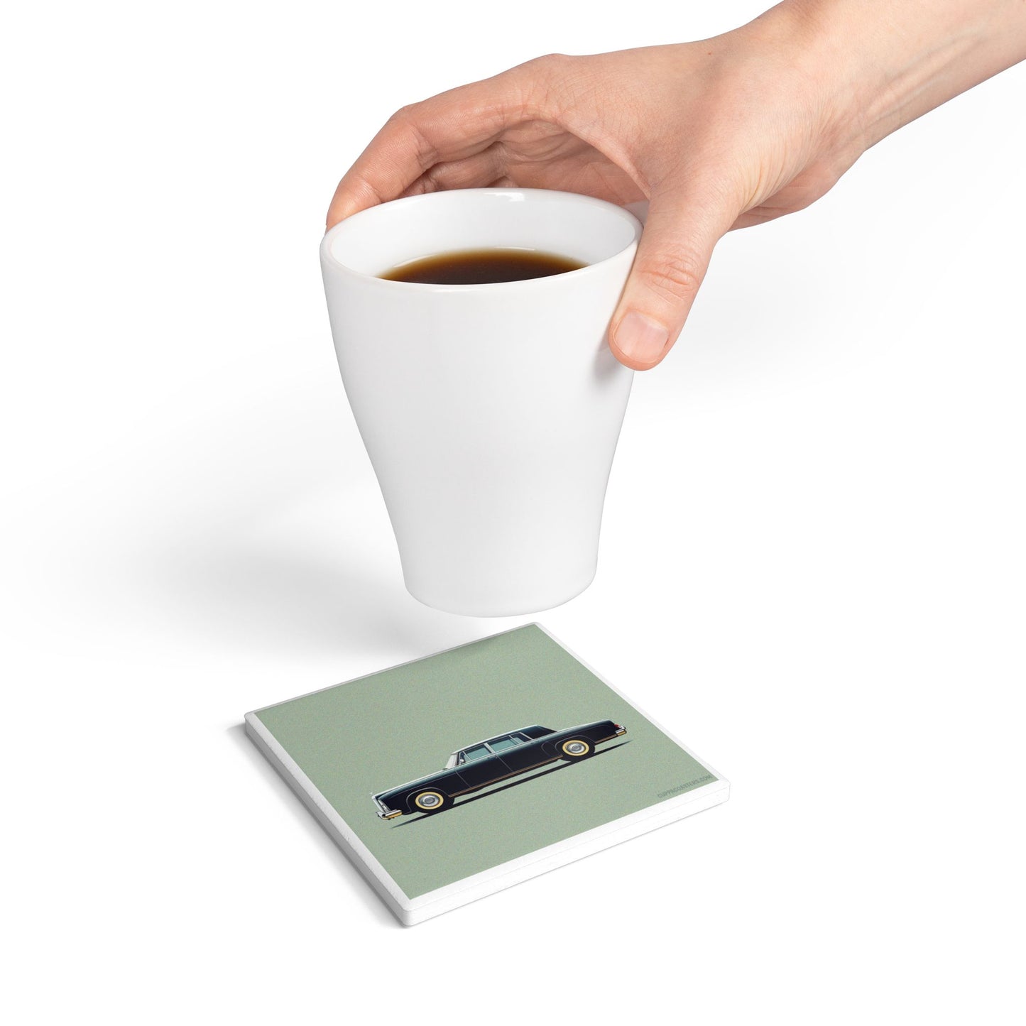 Classic Cruiser Ceramic Coaster β Vintage Ride Edition ππ