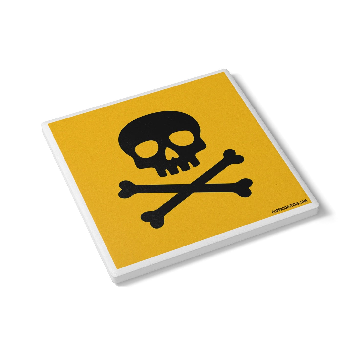Skull & Crossbones Ceramic Coaster – Bold Statement Sips ☠️🍷