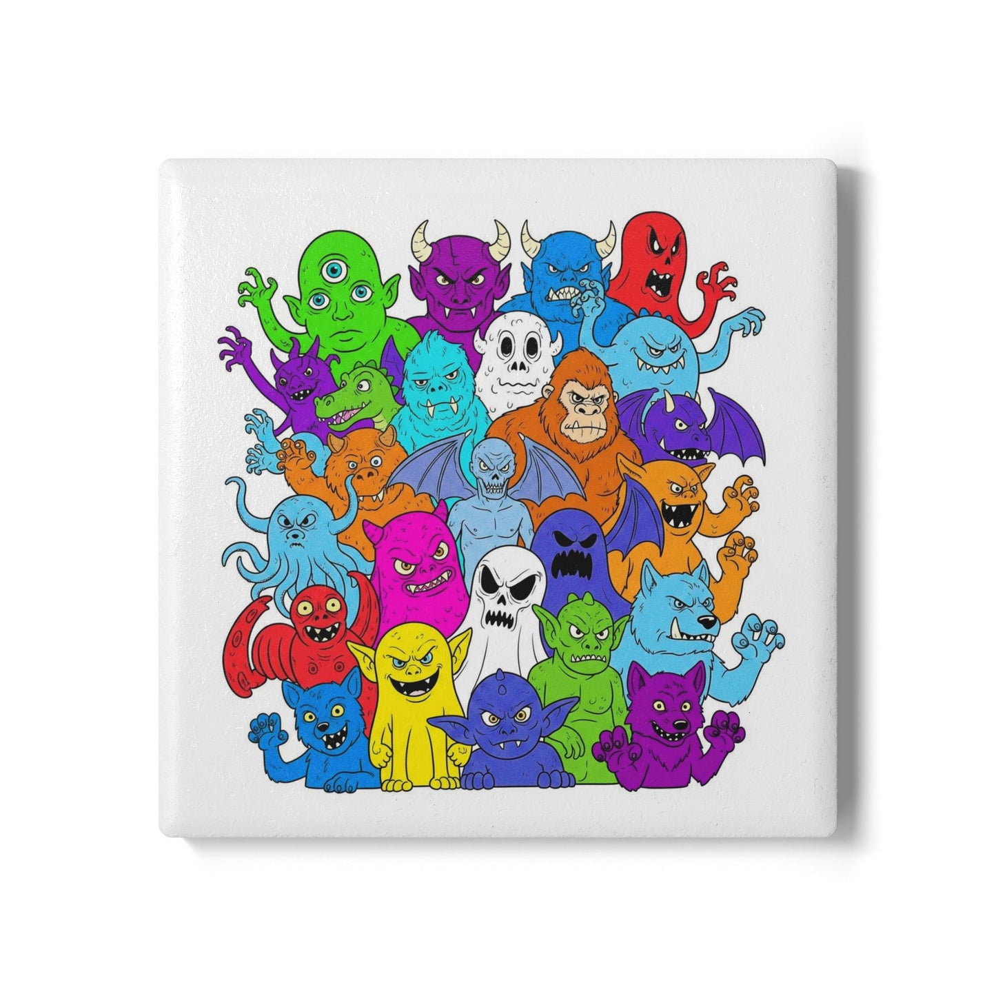 Fright Night Ceramic Coaster β Halloween Party Gift