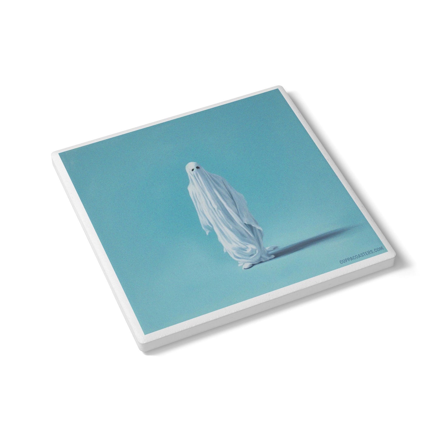 Ghosted Ceramic Coaster β Boo-tifully Chill π»π΅