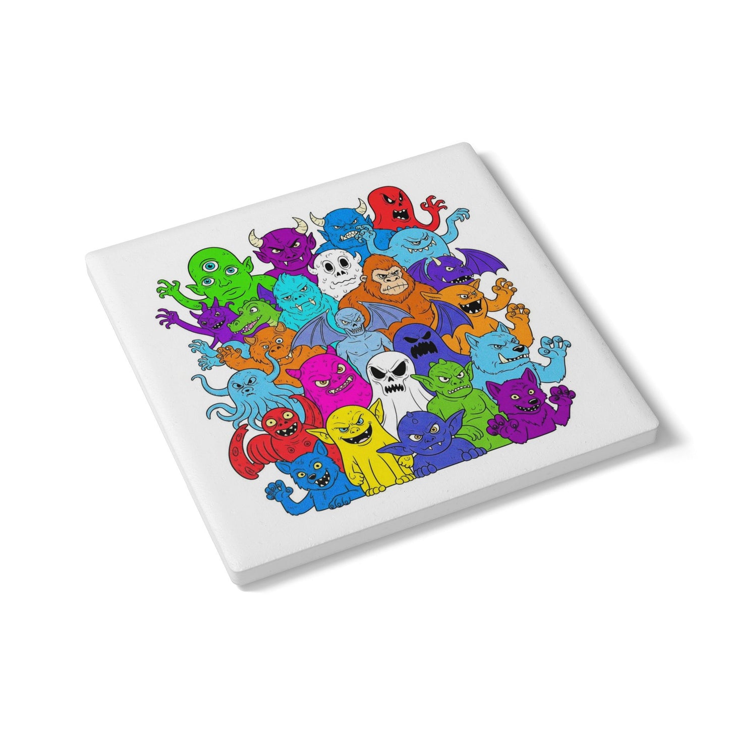 Fright Night Ceramic Coaster β Halloween Party Gift