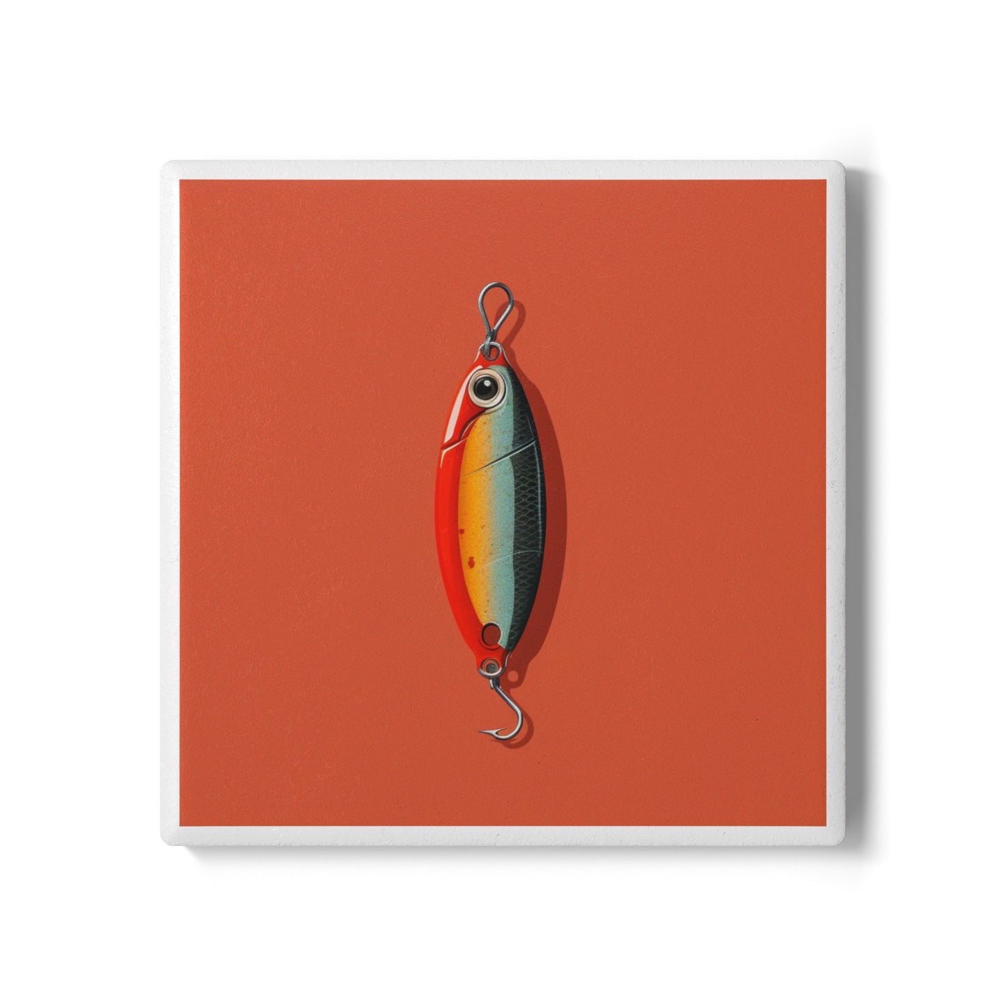 Hooked Ceramic Coaster – For Drinks That Catch Attention 🎣🟥