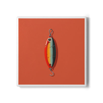 Hooked Ceramic Coaster – For Drinks That Catch Attention 🎣🟥