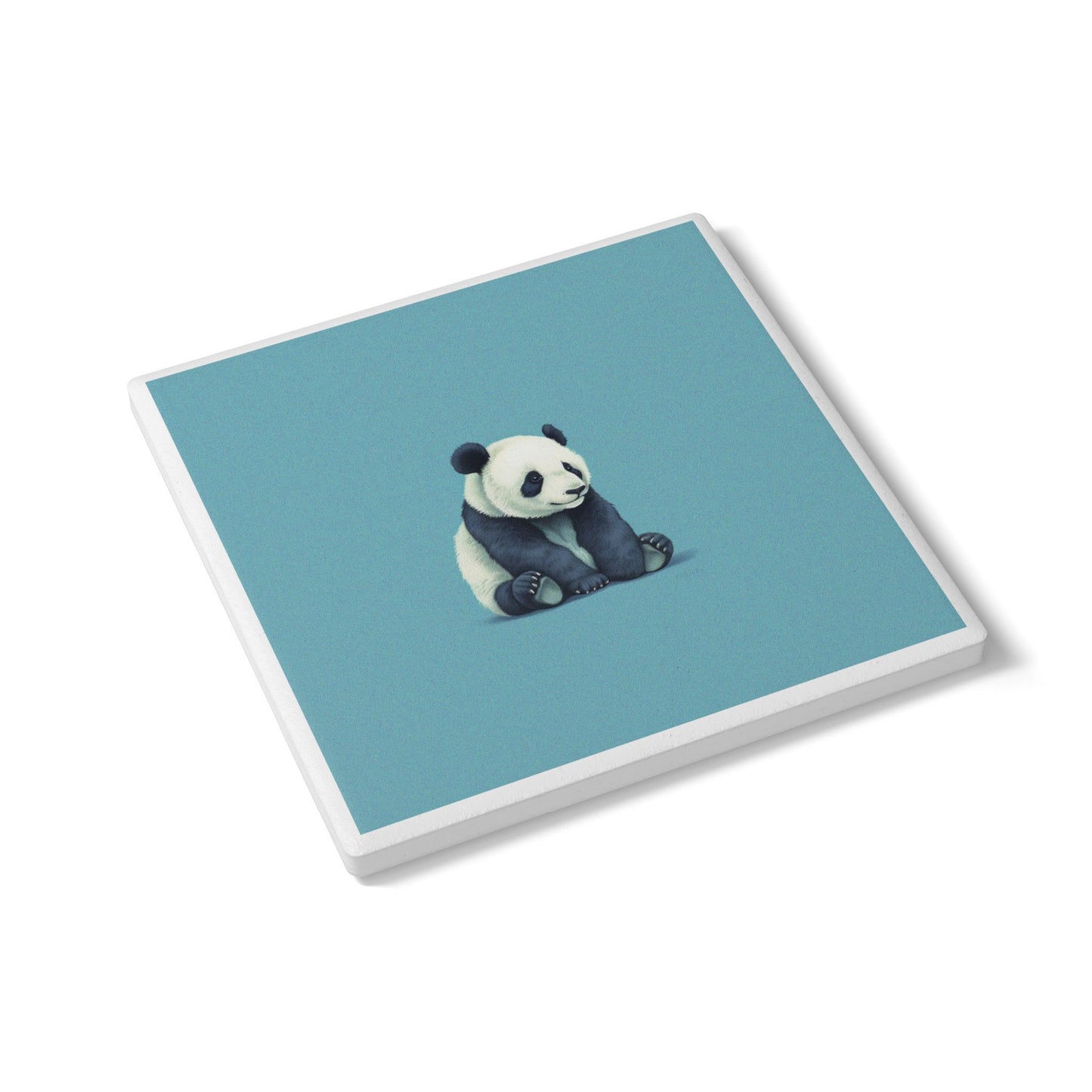 Panda Cub Ceramic Coaster – Cute Animal Lover Gift