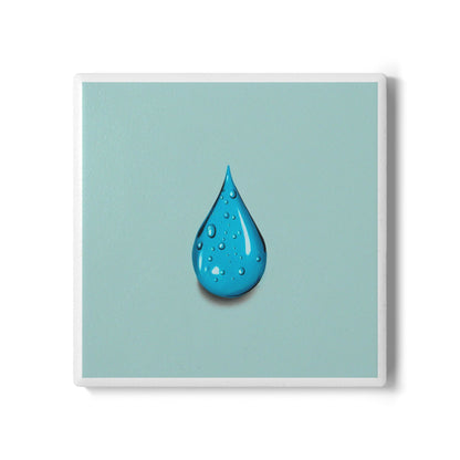 Droplet Ceramic Coaster – Minimalist Water Drop Gift