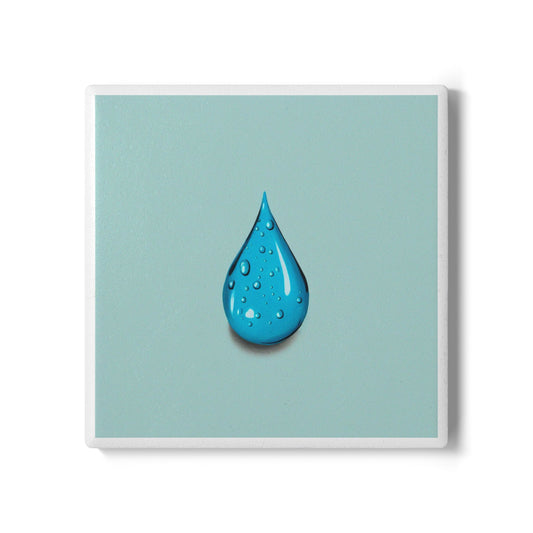 Droplet Ceramic Coaster – Minimalist Water Drop Gift