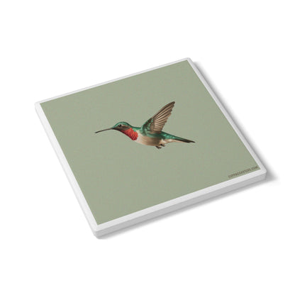 Hummingbird Grace Ceramic Coaster – Nature’s Dancer Edition 🌸🕊️