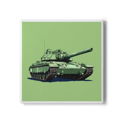 Vintage Tank Ceramic Coaster – Military History Gift
