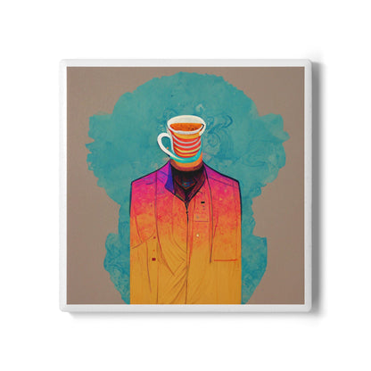 Coffee Portrait Ceramic Coaster – Art Lover Gift