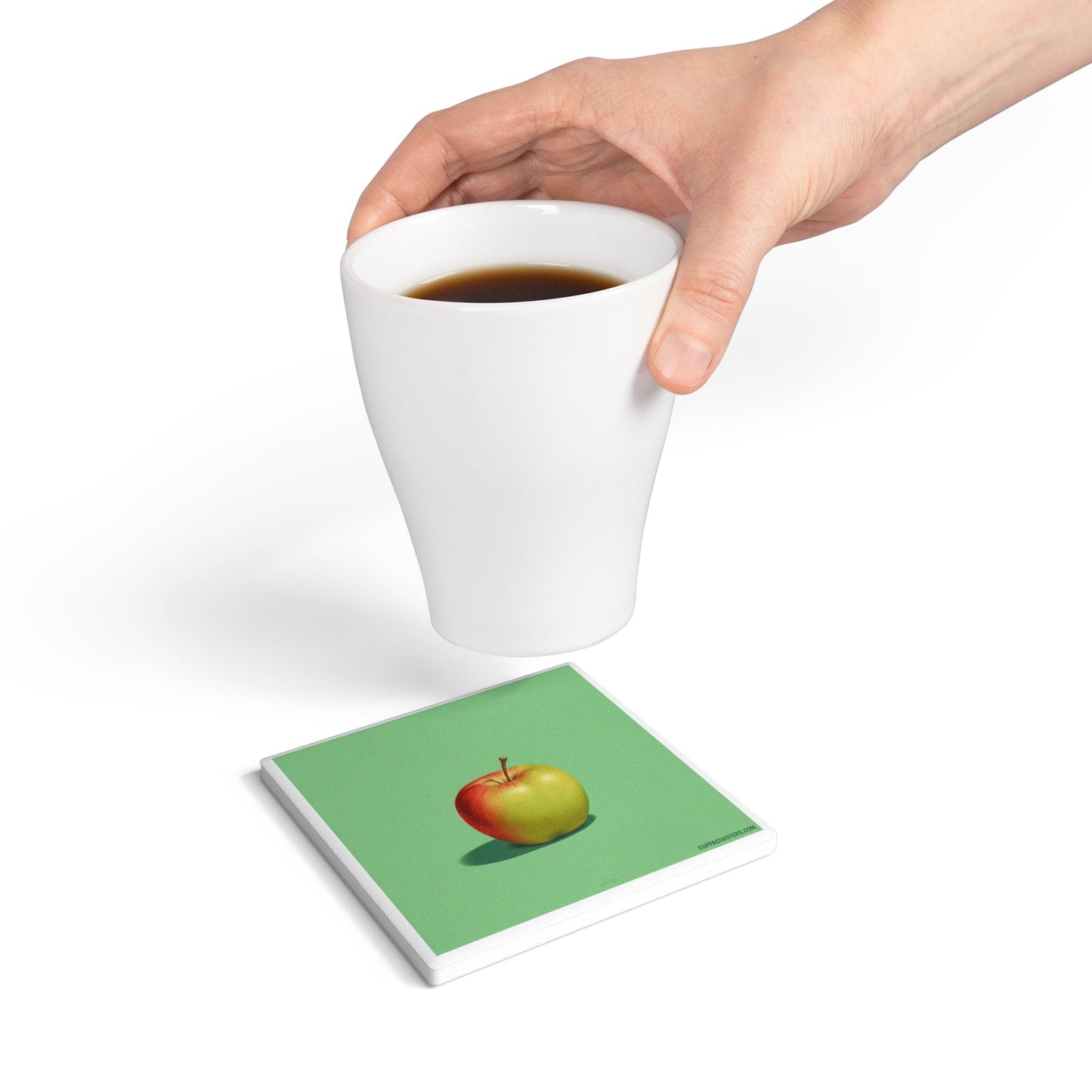 Core Values Ceramic Coaster – Fresh Pick Edition 🍏☕