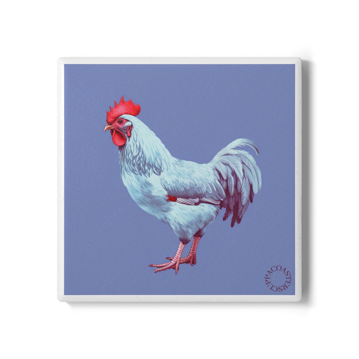 🐓 Rooster Ceramic Coaster – Country Charm