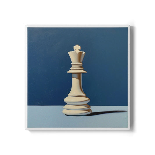 King Chess Piece Ceramic Coaster – Strategy Lover Gift