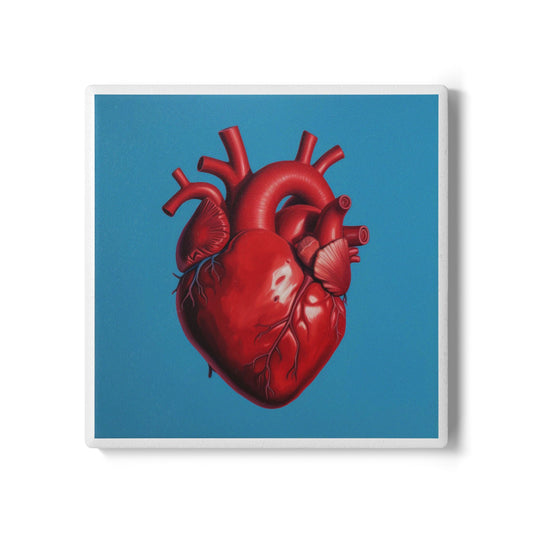 Anatomical Heart Ceramic Drinks Coaster – Medical Art Décor
