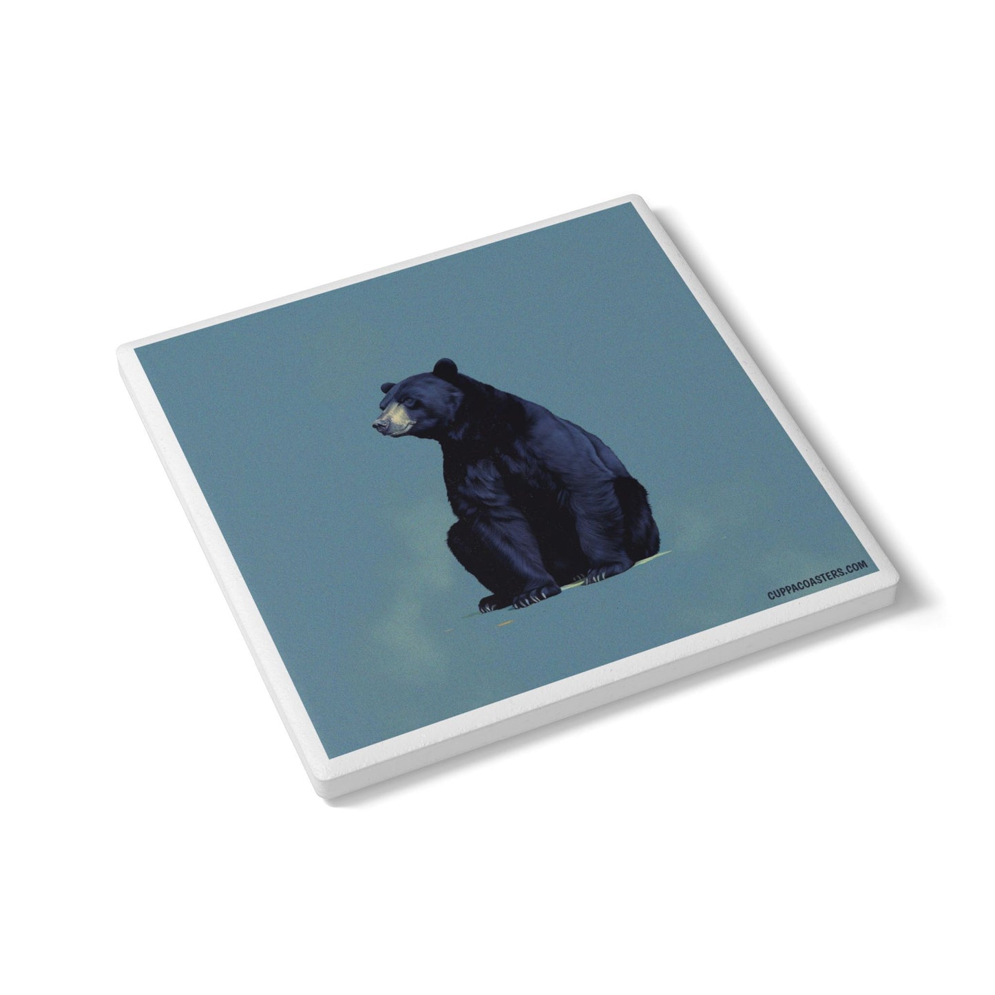 Bear Necessities Ceramic Coaster – Wild Style, Tamed for Your Table 🐻💙