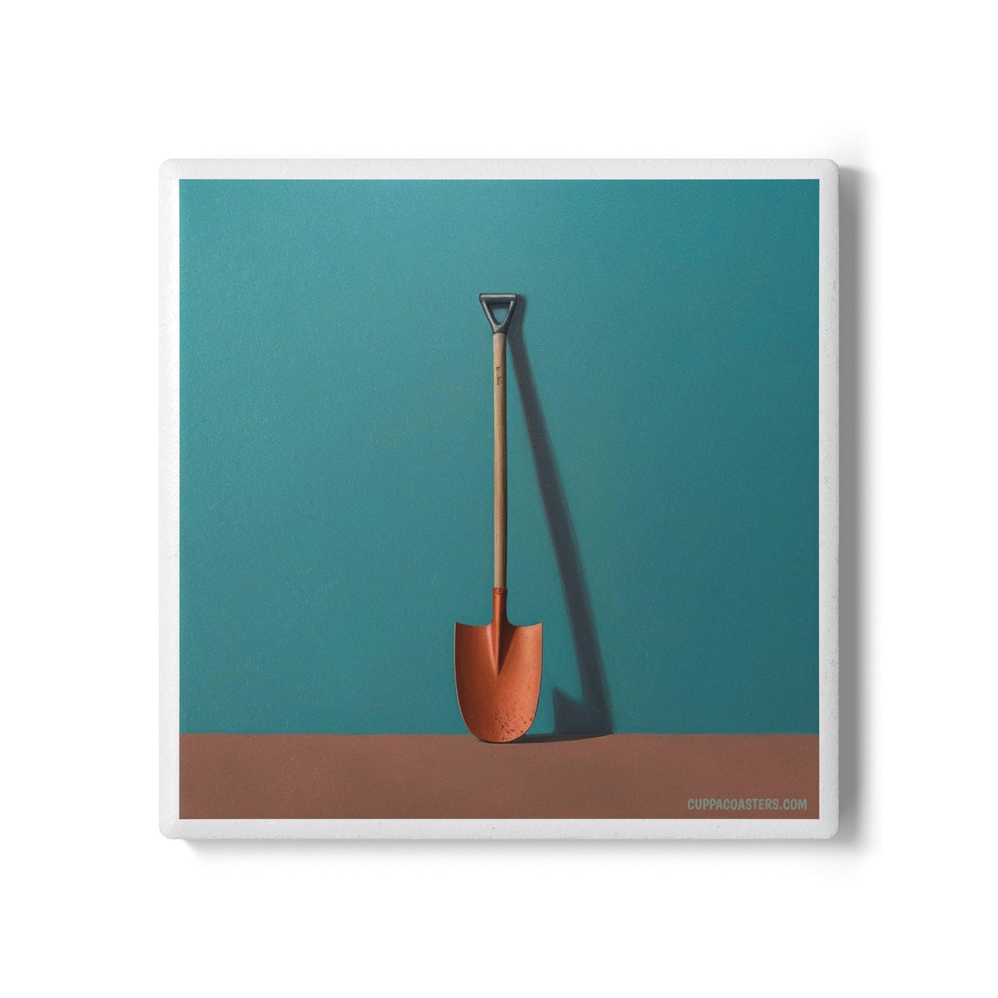 Dig Deep Ceramic Coaster – Grounded & Gritty Edition 🛠️☕