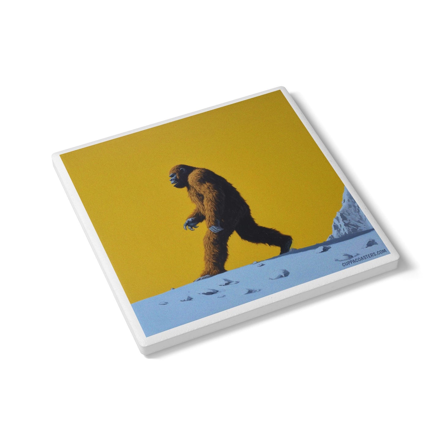 Not Yeti Ceramic Coaster – Cryptid Chic Edition 🐾☕
