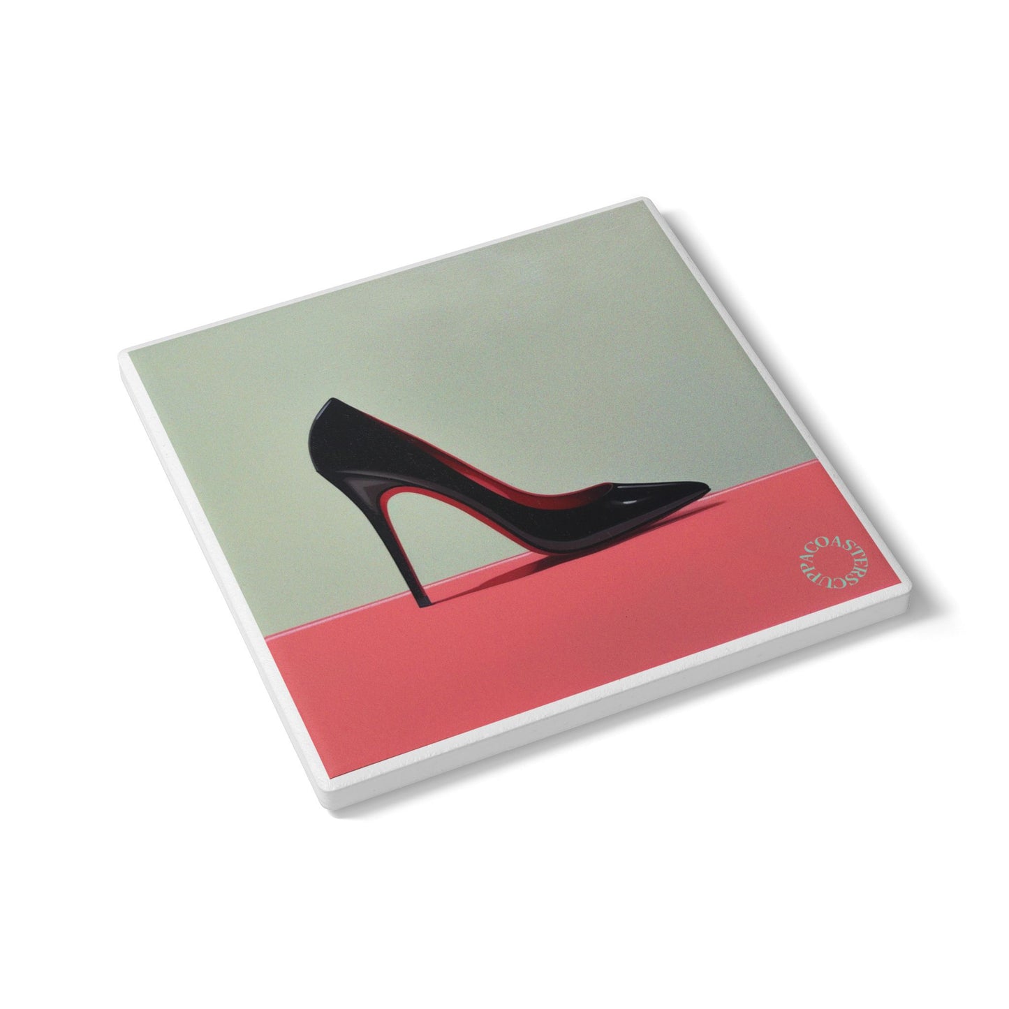 👠 Black Stiletto Ceramic Coaster – Iconic Elegance Edition