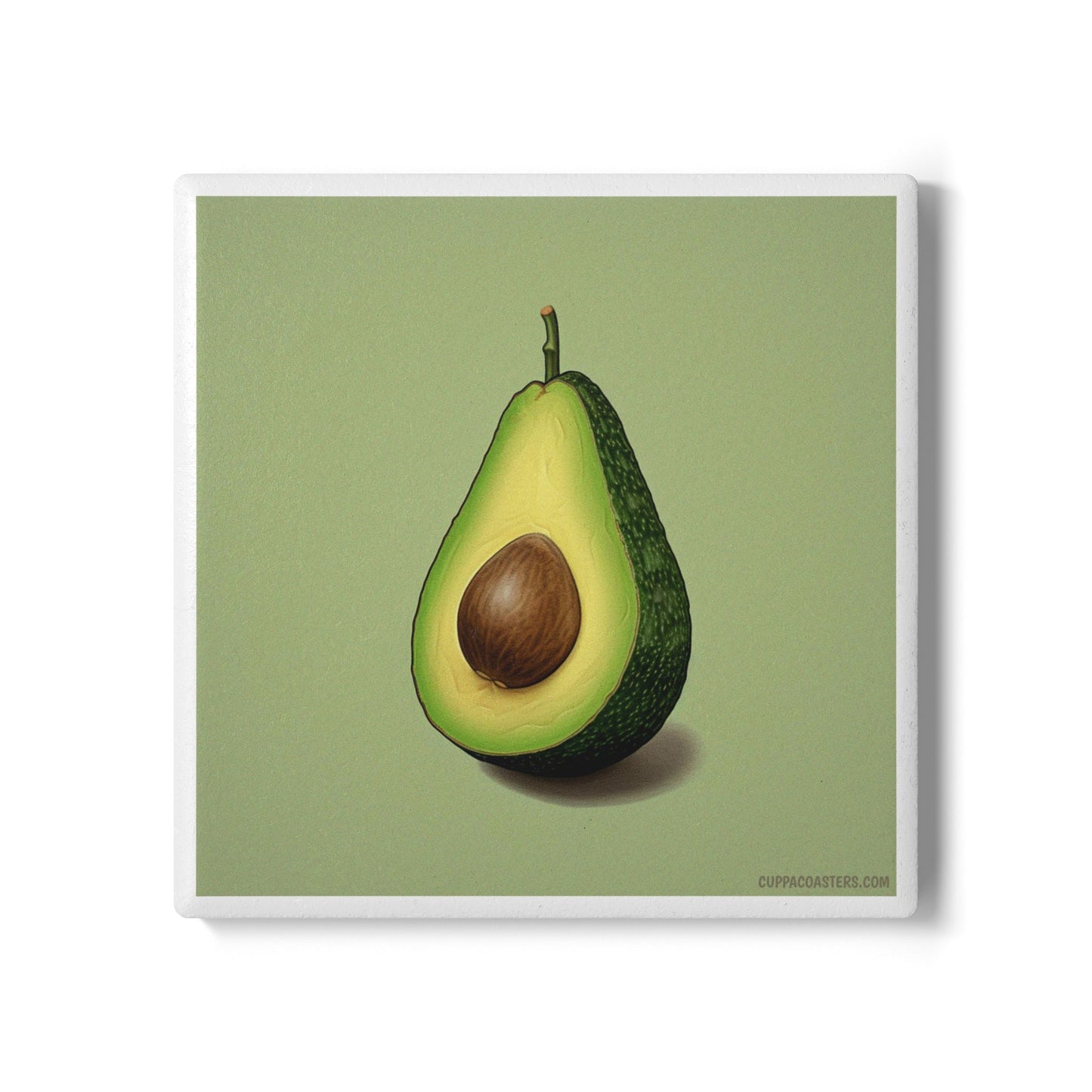 Avocado Half Ceramic Coaster – Brunch Mood Edition 🥑☀️