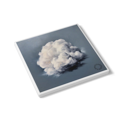 ☁️ “Soft Cloud” Ceramic Coaster – Calm Skies, Quiet Moments