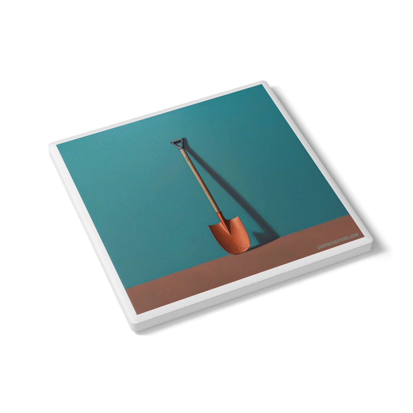 Dig Deep Ceramic Coaster – Grounded & Gritty Edition 🛠️☕