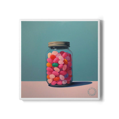 🍬 “Sweet Spot” Ceramic Coaster – Pop Colour, Pure Joy