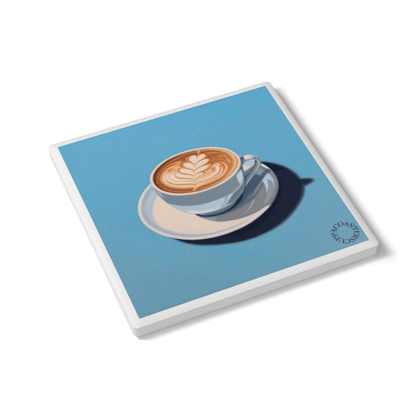 ☕ “Latte Art” Ceramic Coaster – Barista Style for Your Table