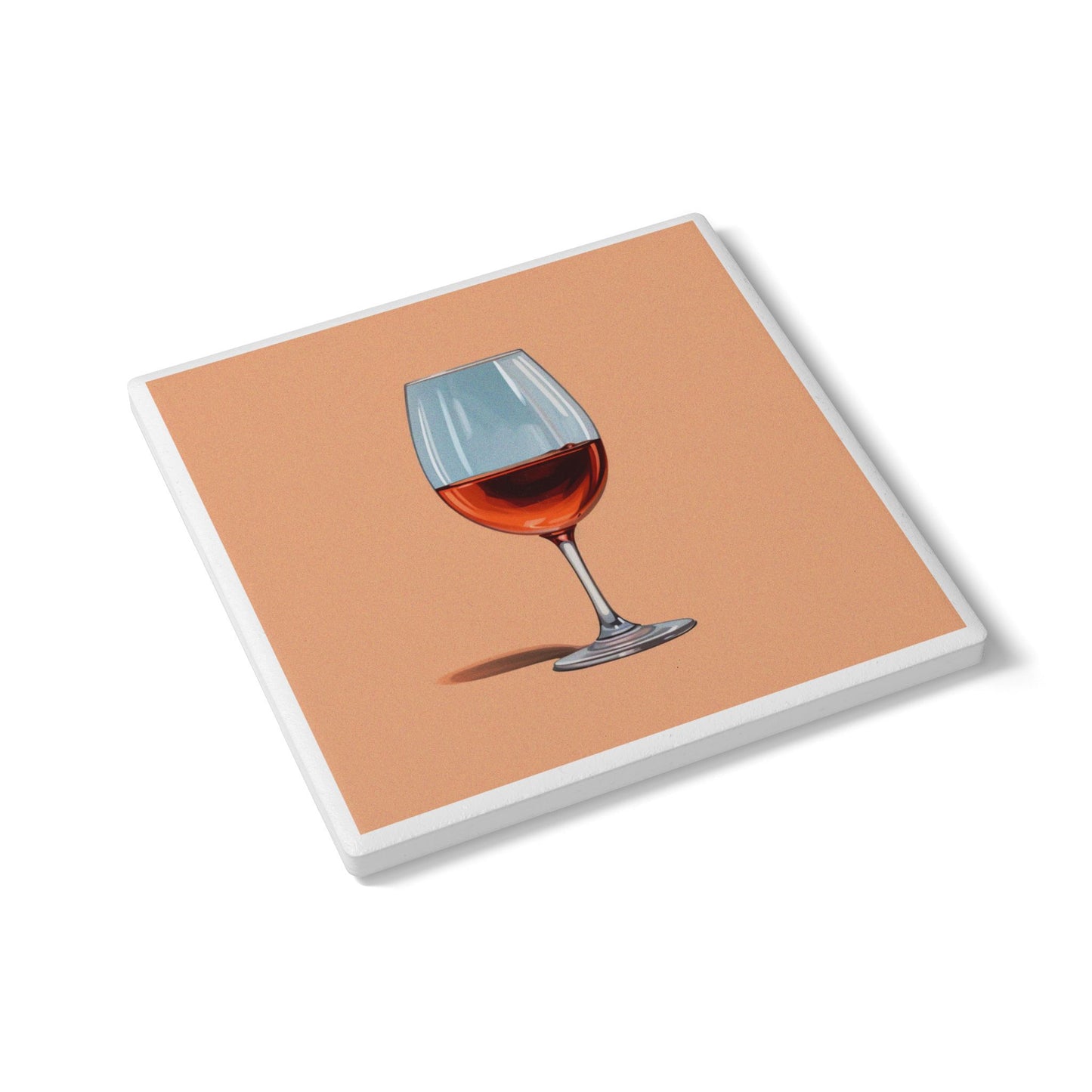 Sip Happens Ceramic Coaster – Cork, Cabernet, and Class 🍷🪵