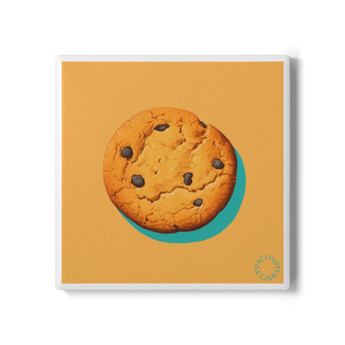🍪 Cookie Ceramic Coaster – Baked Bliss