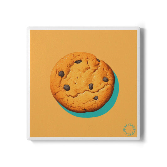 🍪 Cookie Ceramic Coaster – Baked Bliss
