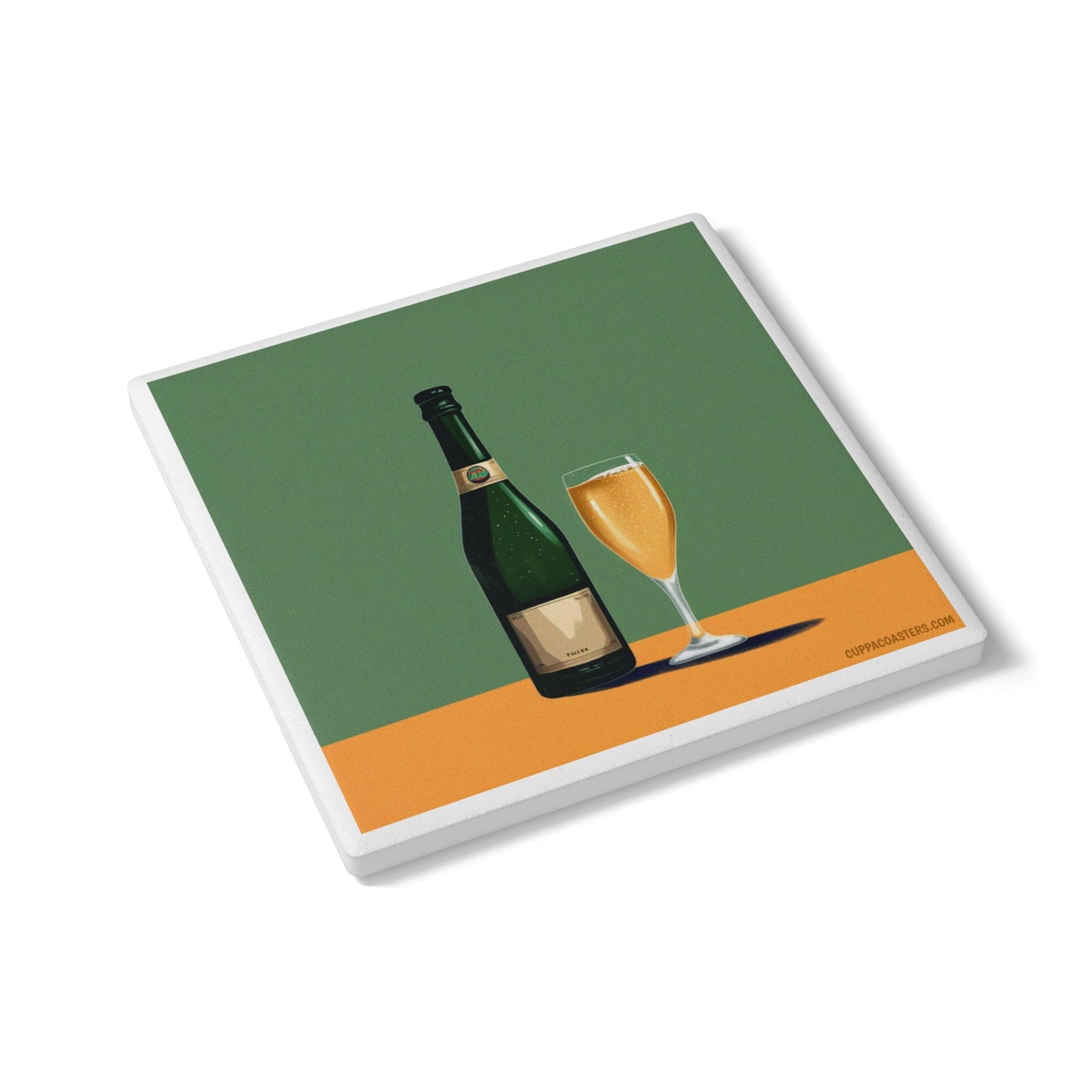 Glass of Bubbles Ceramic Coaster – Pop Fizz Clink Edition 🥂🎉