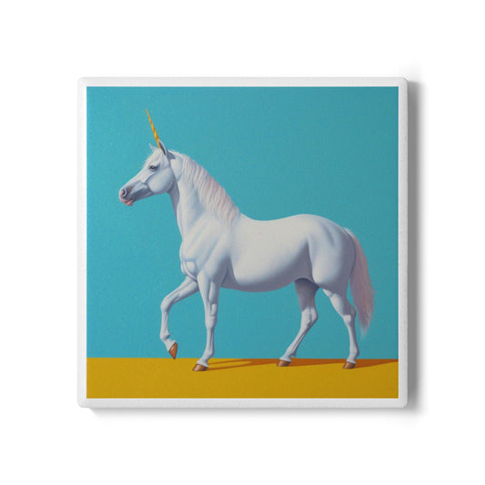Unicorn Dreams Ceramic Drinks Coaster – Magical Sips Start Here 🦄✨