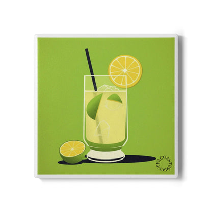 🍋 The Zesty Lemonade Ceramic Coaster – Fresh & Retro