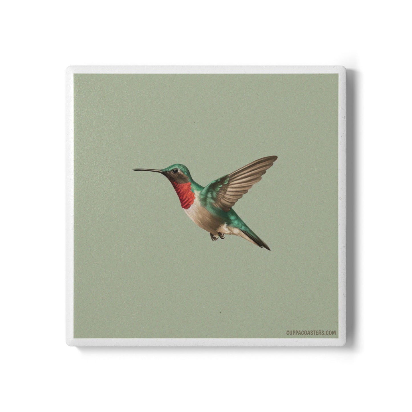 Hummingbird Grace Ceramic Coaster – Nature’s Dancer Edition 🌸🕊️