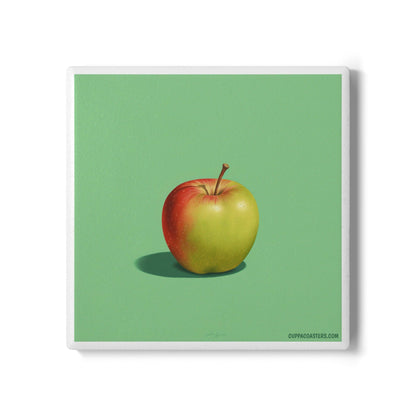Core Values Ceramic Coaster – Fresh Pick Edition 🍏☕