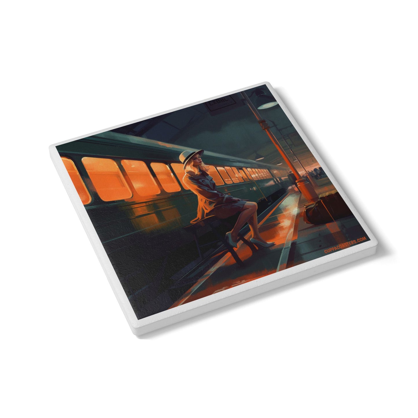 Station Stillness Ceramic Coaster – Where Journeys Begin 🚉☕