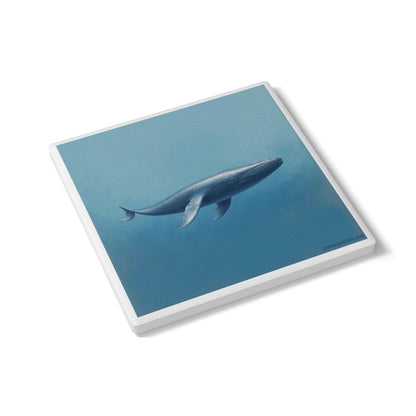 Underwater Whale Ceramic Coaster – Deep Drift Edition 🐋🌊