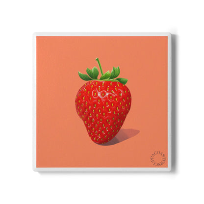 Strawberry Pop Ceramic Coaster – Sweet Summer Style for Fresh, Fun Spaces 🍓✨